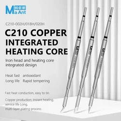 MaAnt C210 Soldering Iron Tips for JBC/I2C/Jabe/SUGON Solder Station Welding Tip Fast Heating C210-I/IS/K Head for SMD Welding