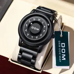 DOM Magnetic Watches For Men Fashion Cool Suspension Men Black-technology Creative Stainless Steel Waterproof Mens Watch Reloj