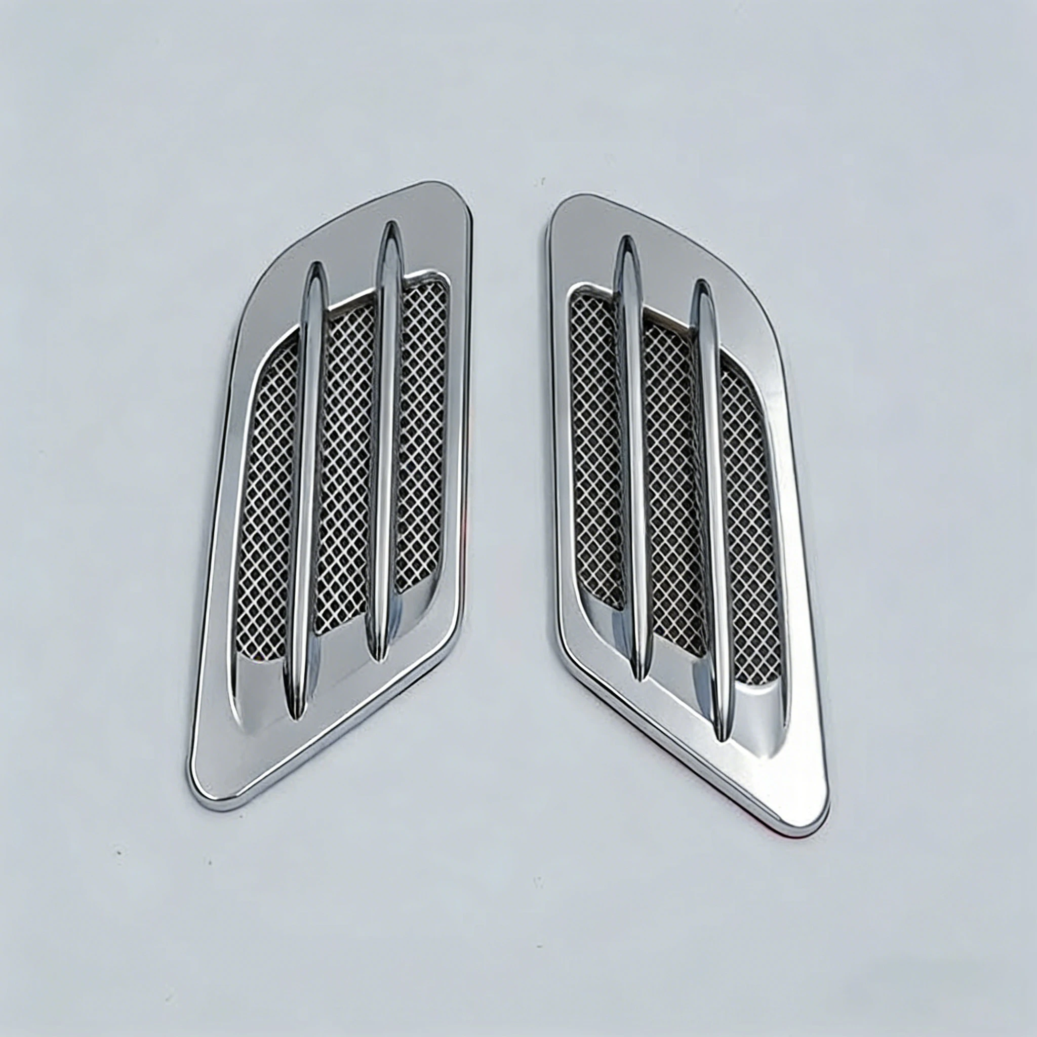 

Shark gill electroplated side air vent engine hood Car universal decorative car sticker supplies
