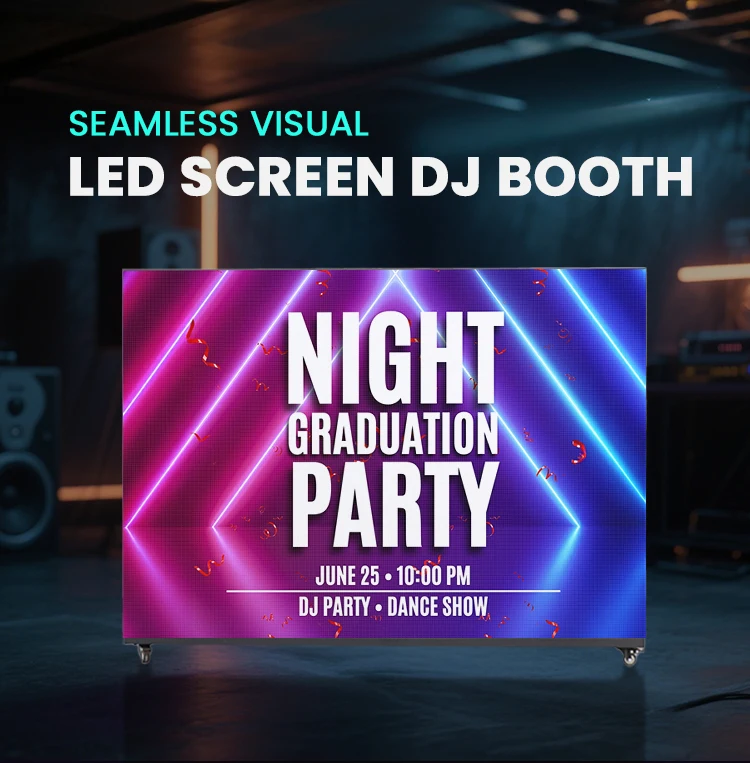 Seamless Visual Dj Bench Facade Booth Bench Portable Light Emitting Diode Video Display 1.8 Dj Booth