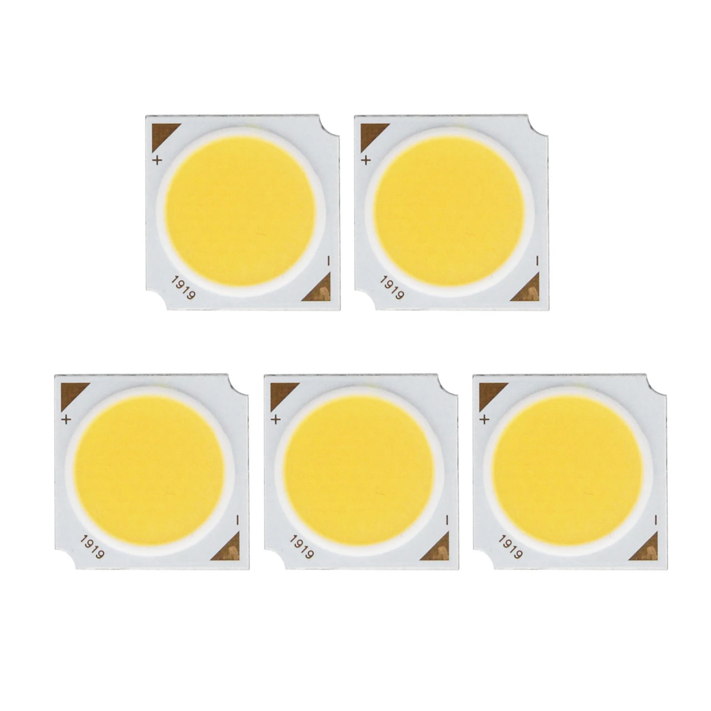 5PCS 15W 20W 30W COB LED Chip 19x19mm DC30‑33V High Brightness Light Source Warm Natural Cold White for Ceiling Tube Spot Lamp