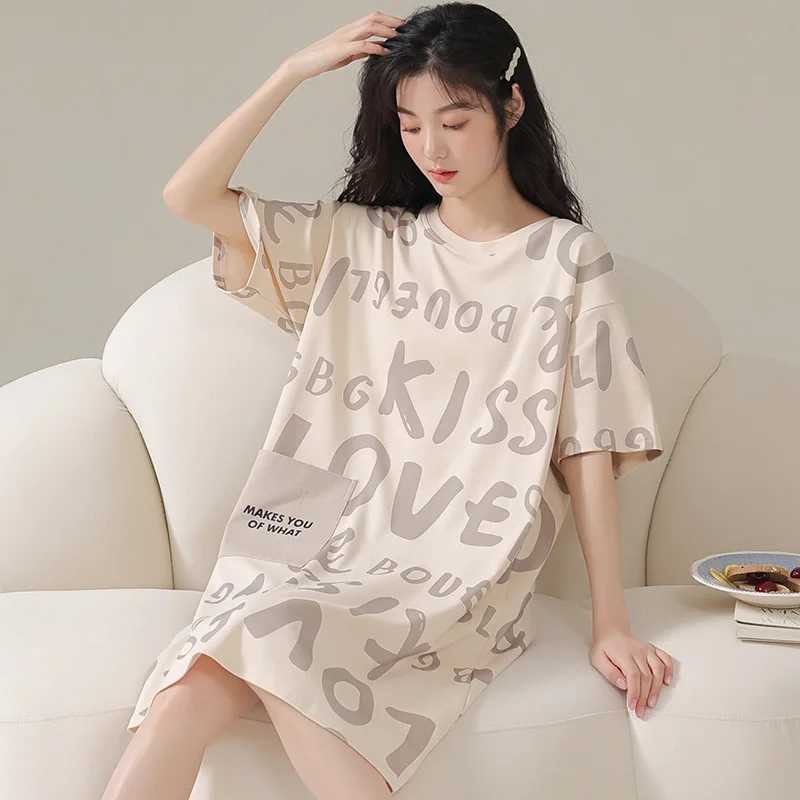 Maternity New Nightgown Homewear Women Summer Cotton Pajamas Nightgowns Women Casual Pajamas Ladies Summer Homewear