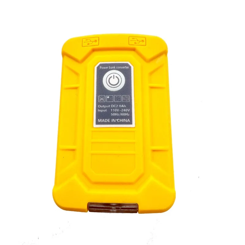 For Dewalt 18V 20V DCB205 DCB200 With Dual USB Port Fast Charging Li-ion Battery Adapter Portable Power Supply LED Light