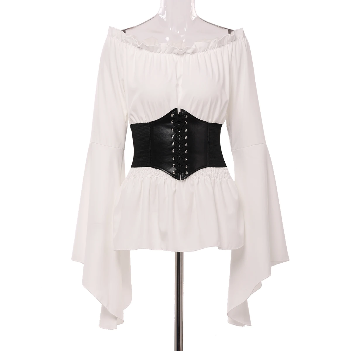 Pirate Costume Women Medieval Off Shoulder Sleeves Sexy Steampunk Corset Wench Renaissance Blouse