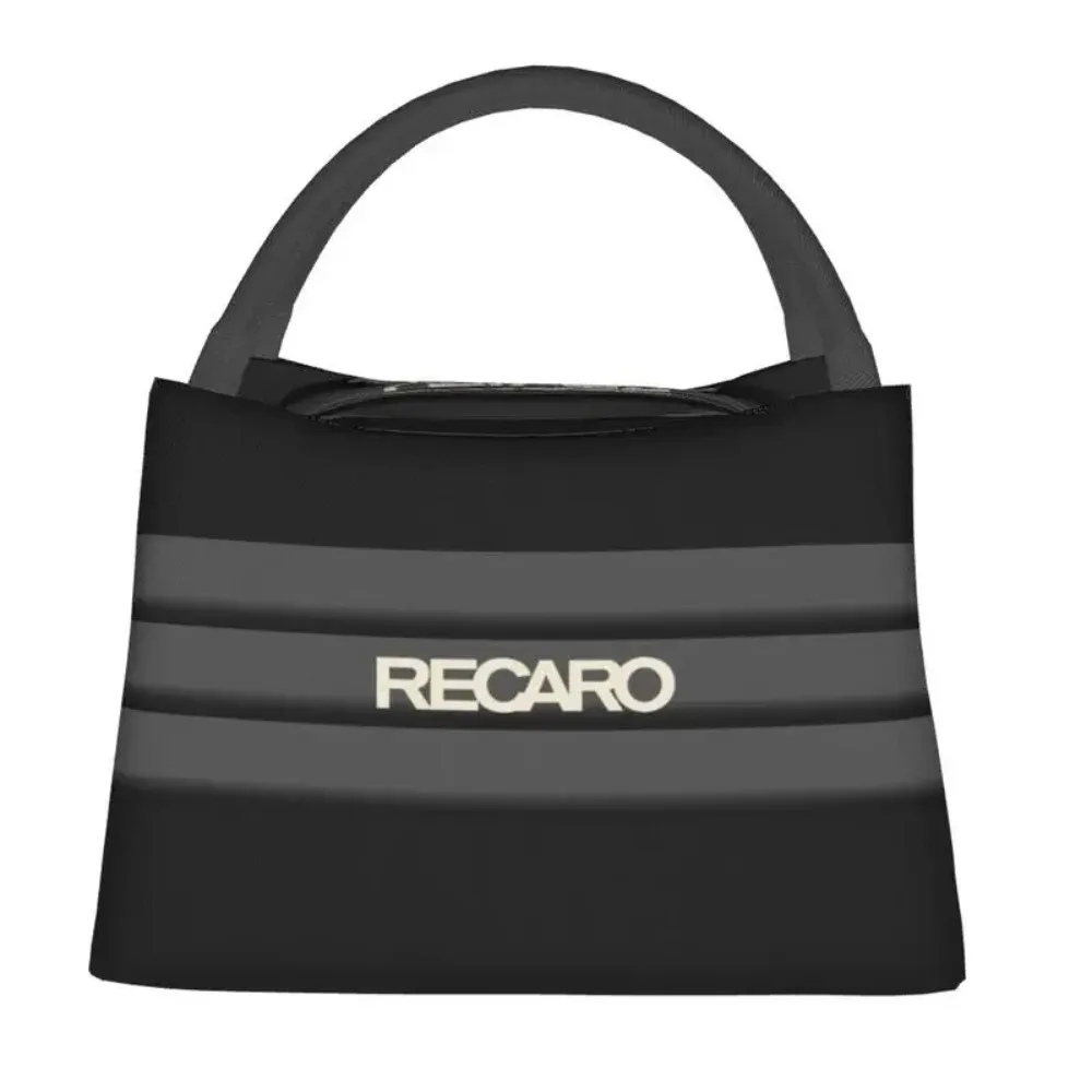 Recaros Logo Lunch Bag Men Women Warm Cooler Insulated Lunch Box for Office Travel