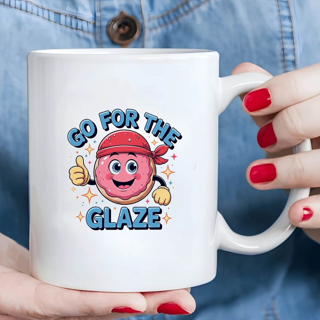 

11oz cartoon donut mug kids and family Christmas gift cup office creative cup couple cup