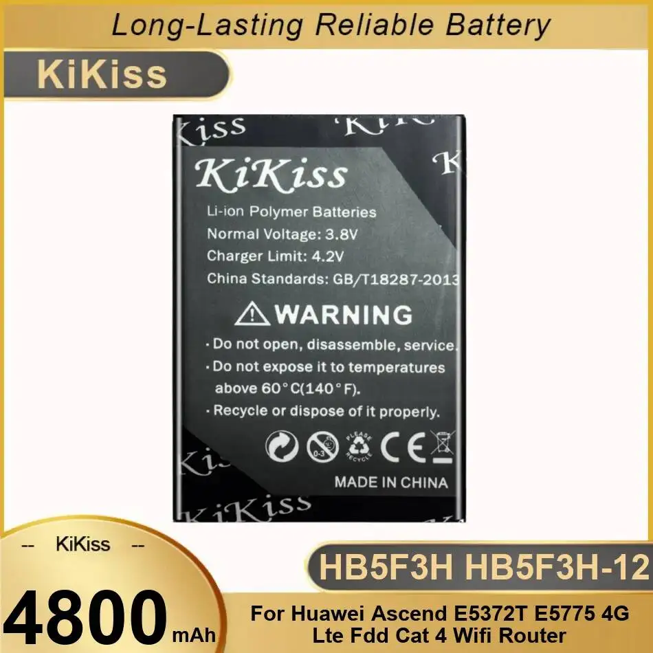 

4800Mah Mobile Phone Battery Lightweight HB5F3H HB5F3H-12 For Huawei Ascend E5372T E5775 4G Lte Wifi Router