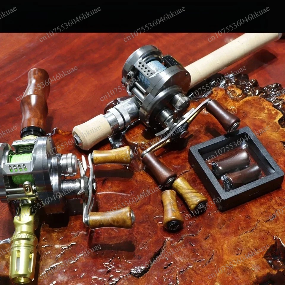 handmade-solid-wood-fishing-reel-with-comfort-grip-handle