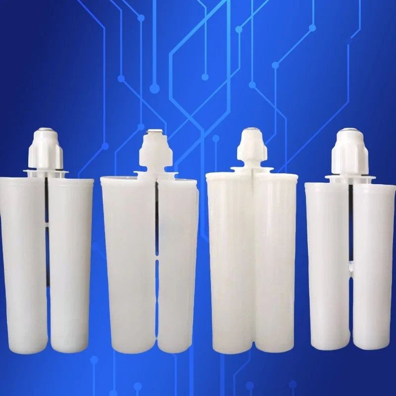 Free Shipping High Quality 200 345 400 450 600 Ml Dual Epoxy Cartridge 1:1 2:1 10:1 Ratio Air Compressor Pipe With Pistons & Cap