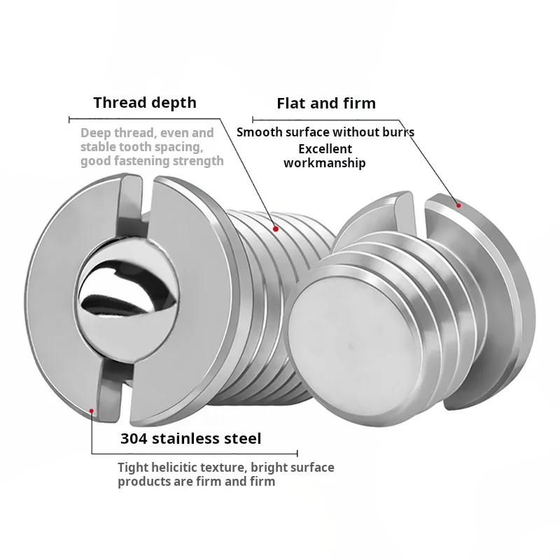 304 Stainless Steel Flange Ball Head Plunger Spring Press In Type Collision Ball Thread Positioning Ball Step Wave Ball Screw