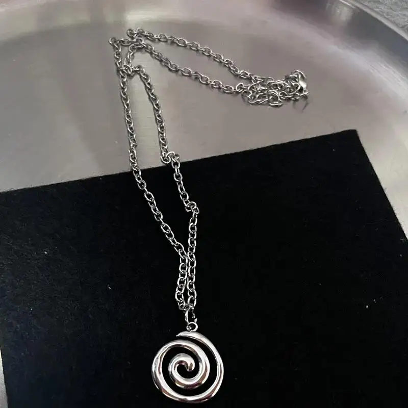 Y2k flail fogo coração dentes pingente colar para mulheres homens charme colar grunge punk moda jóias colar ﻿