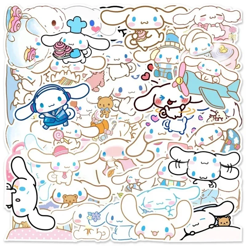 50/100 Sanrio Stickers Waterproof Cute Anime Sticker Pack Hello Kitty Kawaii Laptop Stationery Cinnamoroll Aesthetic Children's