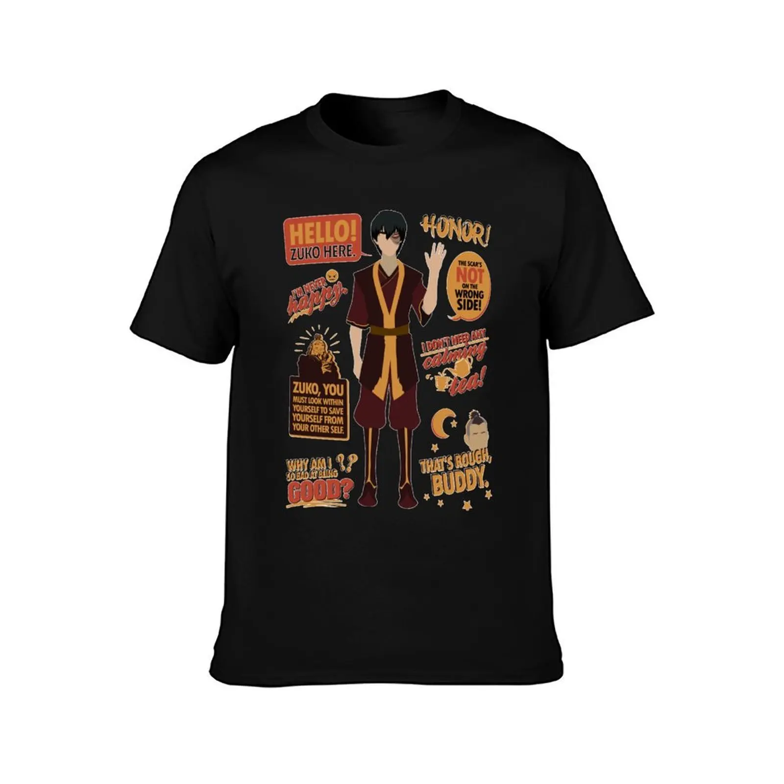Hello, Zuko Here! Funny T-Shirt Casual Graphic Print Tee
