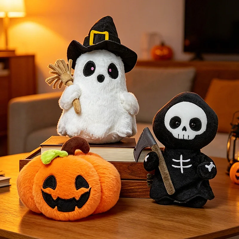 Surprise Halloween Combination Series Plush Toy Funny Ghost Devil Bat Pumpkin Doll Realistic Atmosphere Decor Festival Gift
