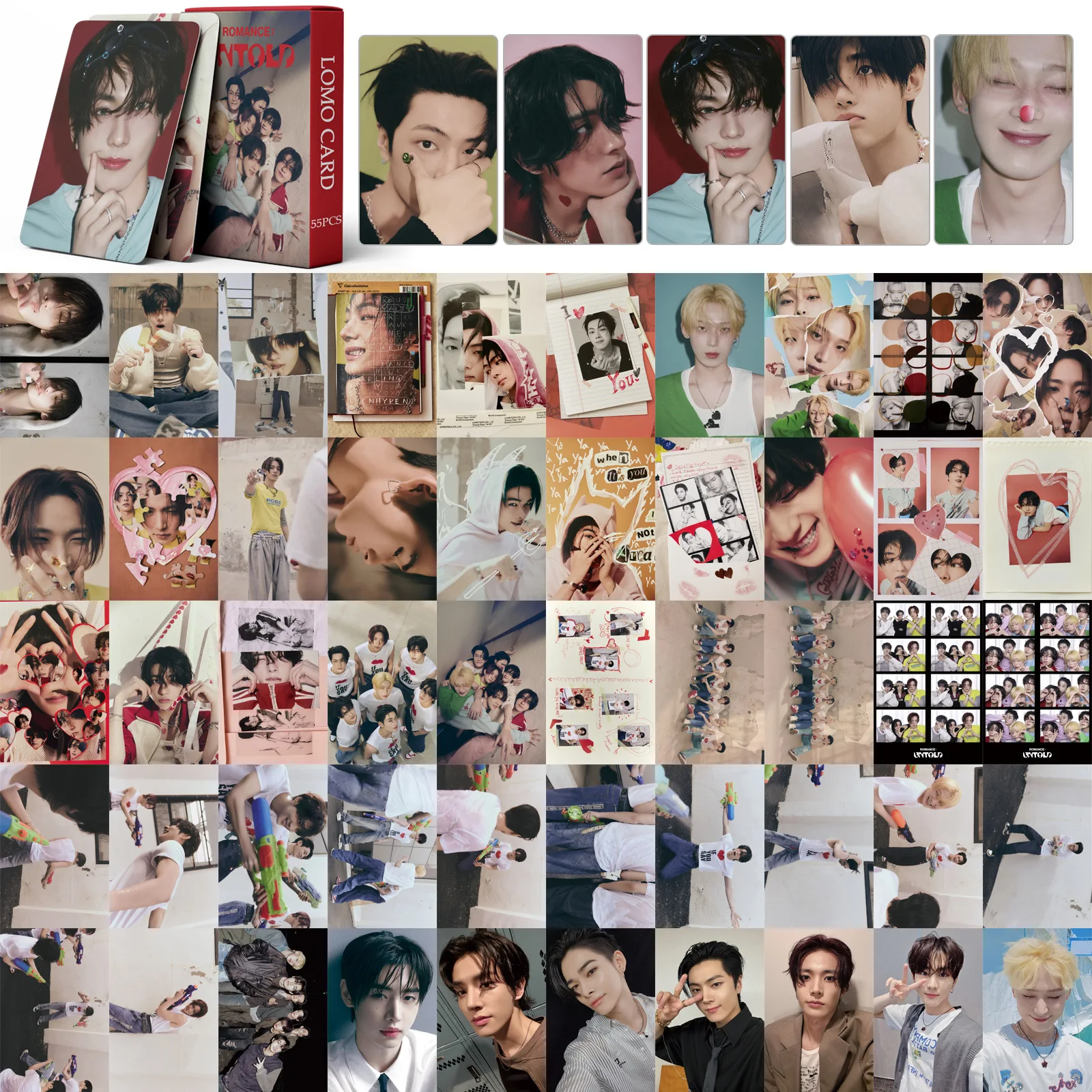 55Pcs/Set Idol New Album LOMO Cards Photocards High Quality Double Sided Printd Postcard Fans Collection Gifts