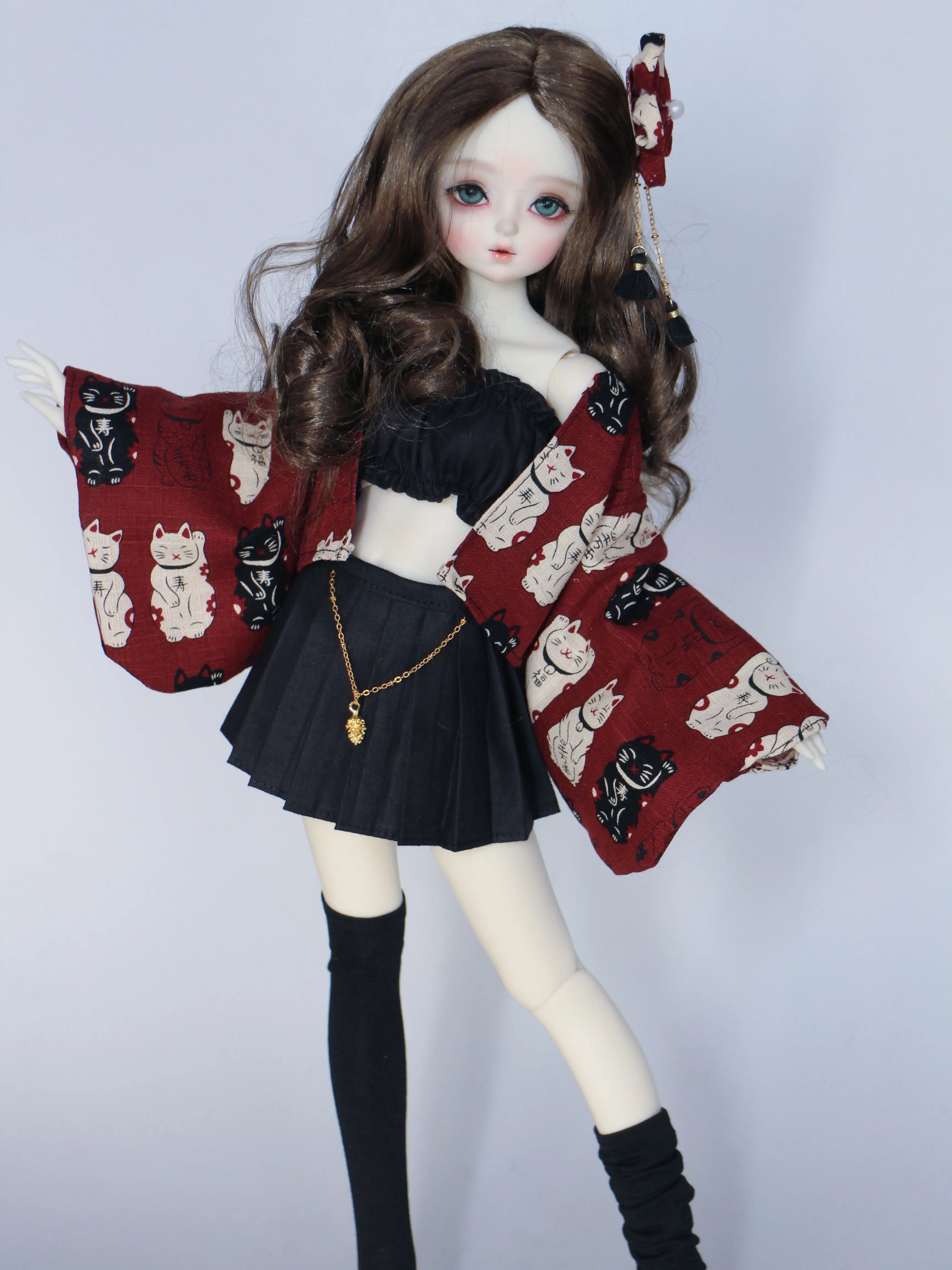 BJD doll clothes suitable for 1/3 1/4 1/6 size bjd zephyr  dress kimono cardigan coat daily set doll accessories (five points）