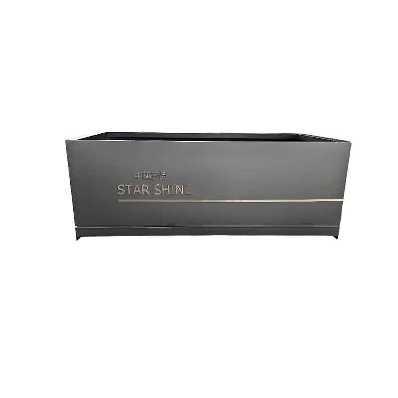 stainless steel combination flower box Commercial street road metal guardrail partition Milk tea shop Finished iron planting box