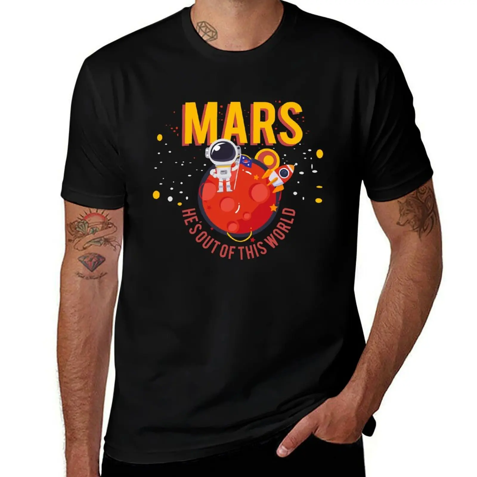 

MARS OUT OF THIS WORLD T-Shirt men t shirt cotton 100% man t shirt heavy cotton t shirts for man graphic tees T-Shirt