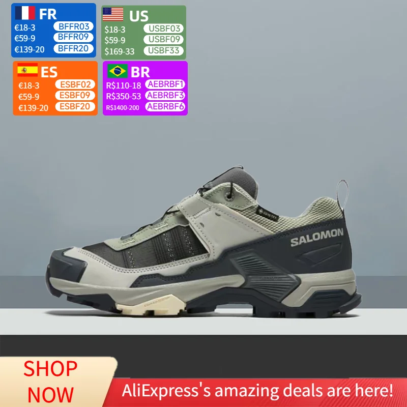 Salomon X ULTRA 5 GTX: Stylish,Comfortable,Versatile,Durable, and Cushioned Low-Top Running Shoes for Women,Seaweed Green 477263