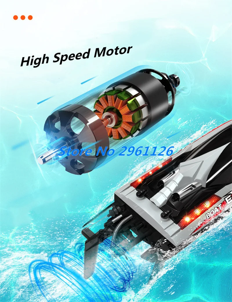 

Бесщеточная радиоуправляемая скоростная лодка с функцией переворота и сброса, 2.4G, 70 км/ч, полностью водонепроницаемая, с сигнализацией, модель игрушки на радиоуправлении