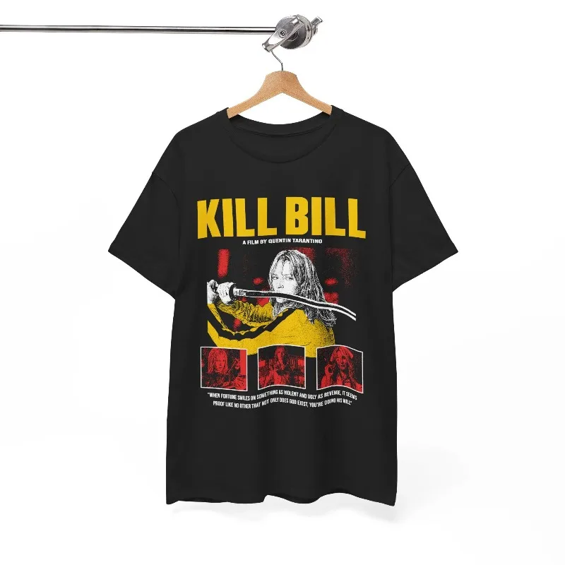 Kill Bill Movie T-Shirt, Quentin Tarantino Cult Film Graphic Tee Four season popular unisex cotton T-shirt
