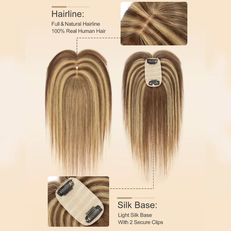 Natural Bangs Human Hair Topper One Piece 2 Clip In Type 360 Degree Gray Hair Cover Hair 20G Thickening Accessory 5x9cm Base 20cm 25cm 30cm For Women