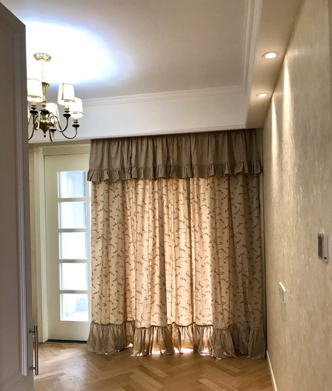 

High-end Linen Fabric Beige Curtains, American Rural Cotton Hemp Curtain, Blackout Cortinas for Living Room Bedroom,Holes Free
