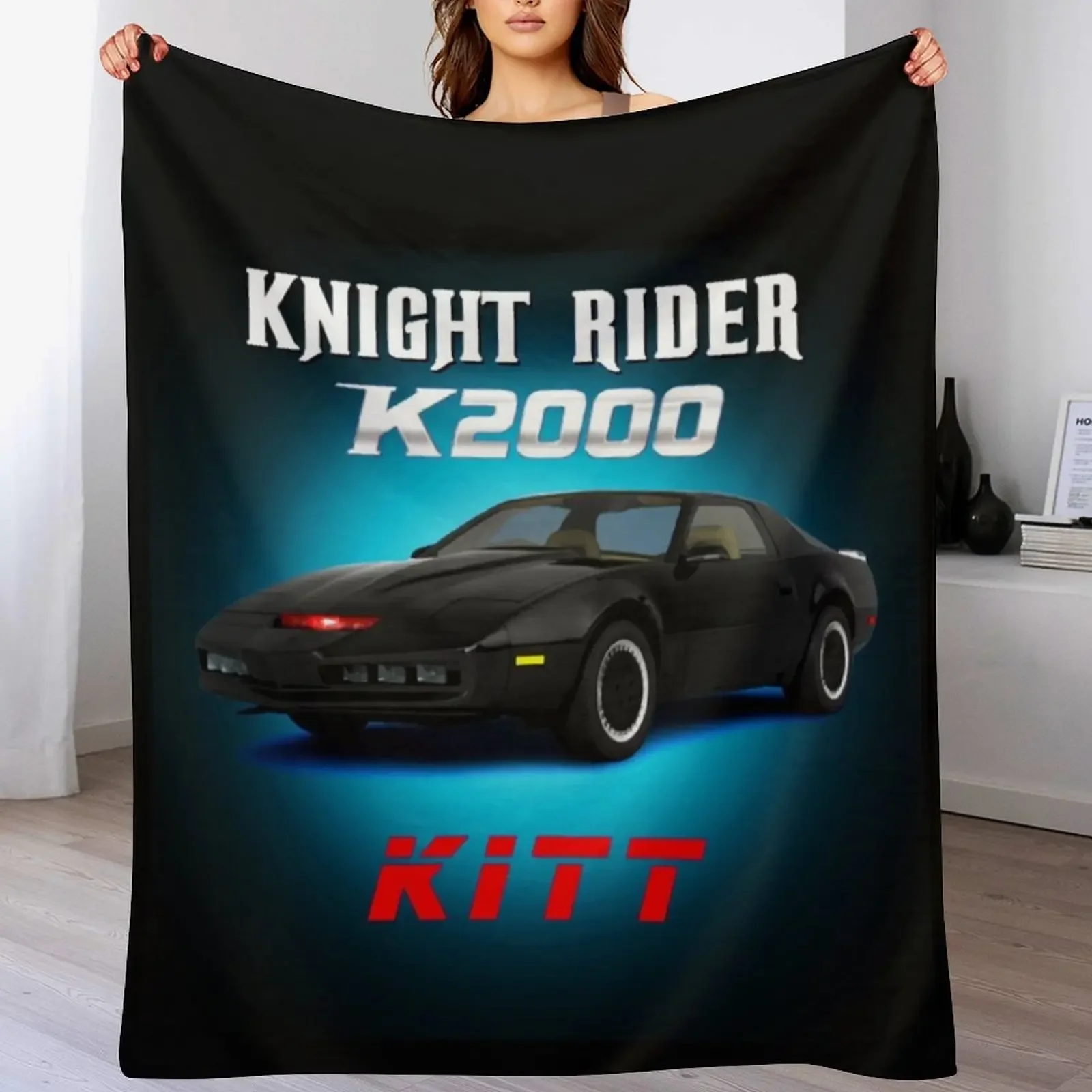 K2000 knight rider Throw Blanket Warm Furry Moving wednesday Blankets