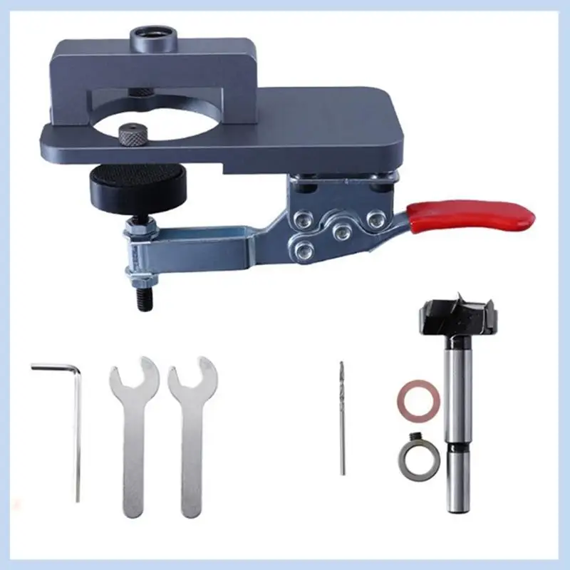 

MLGB-Woodworking 35Mm Hole Opener Hinge Hinge Locator Wood Work Hole Drilling Guide Locator
