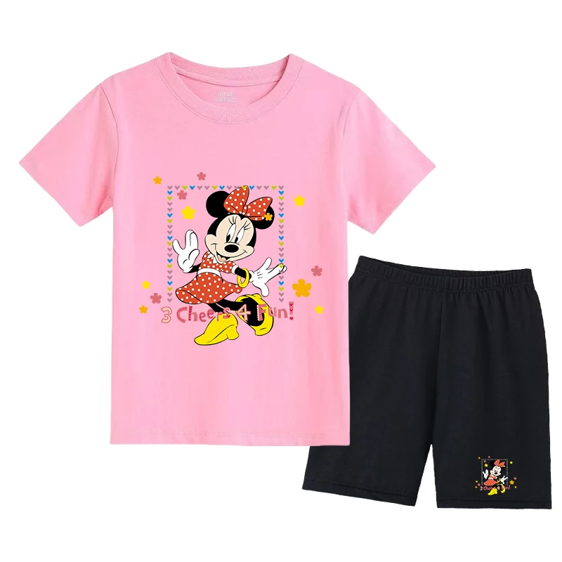 

Clothes Set Kid Fashion Mickey Mouse Printed T-Shirts Top & Shorts 2pcs Children Short