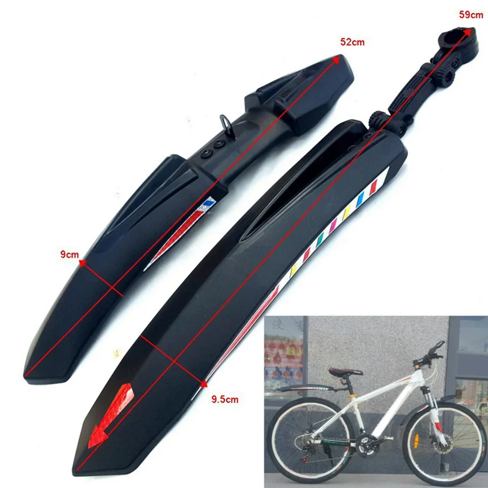 New 2Pcs Bicycle Splash Fenders Set Mountain Road Bike Mudguard Front Rear MTB Mud Guard Wings For Bicycle Accessories