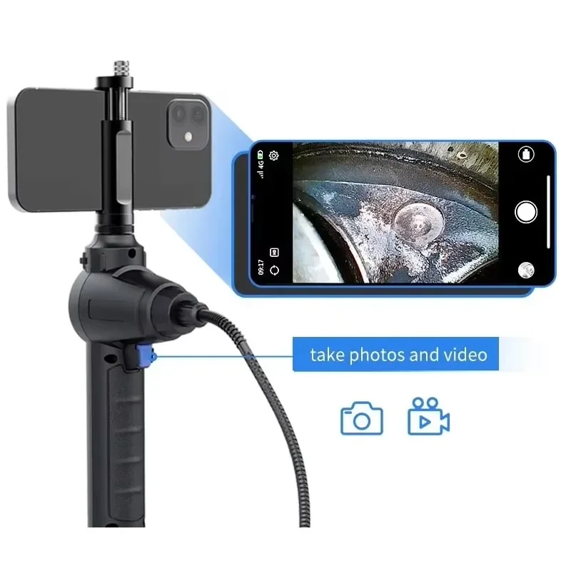 360 Degree Joystick Rotation USB Borescope Snaked Inspection Camera with 6mm Diameter Lens Mini Endoscope