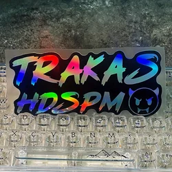 1PC Reflective Laser TRAKAS HDSPM Funny Motorcycle Stickers Waterproof DIY Motorbike Fuel Tank Fairing Racing Helmet Decals