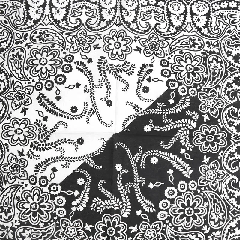 55cm*55cm Fashion Cotton Hip Hop Head Scarf Paisley Square Scarves Headwear Bandanna Hair Band Neck Wrist Wrap Band Accessories image 3