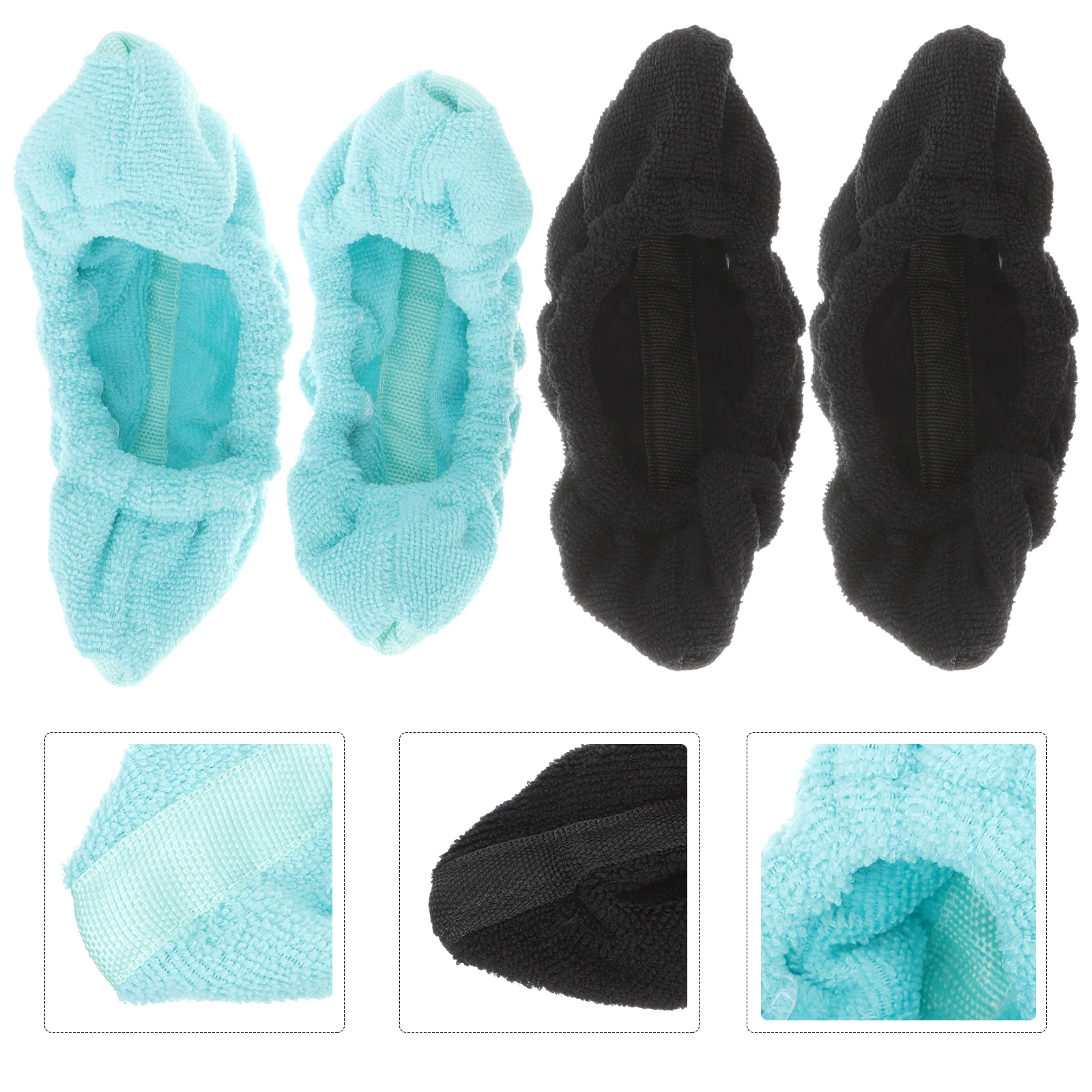 

2 Pairs Ice Skate Covers Microfiber Soakers for Skating Blades Boot Protectors Shoes Accessories Portable Team Sports