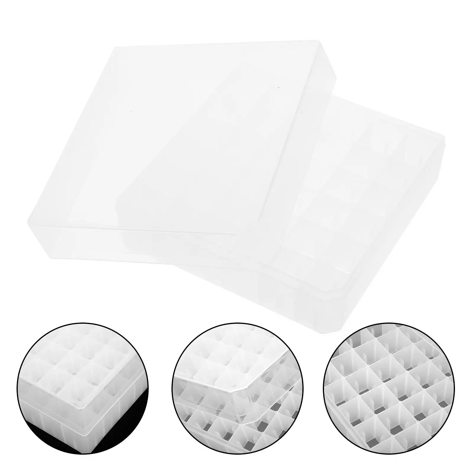 1Pcs 1.8ml Cryogenic Storage Box 5ml 36 Grids PP Lab Tube Rack White Microcentrifuge Holder Storage Laboratory Use Freezer Safe