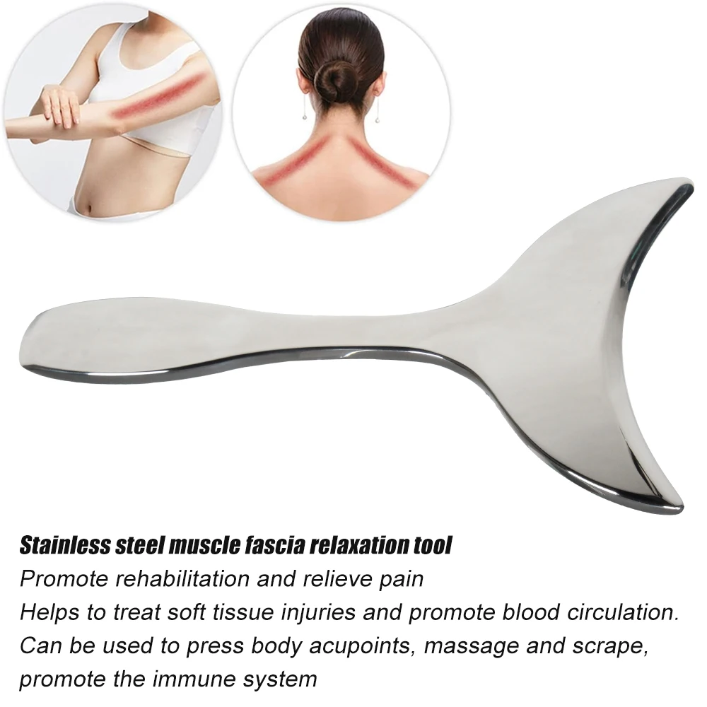 1 STKS Rvs Body Gua Sha-Spierschraper, Fascia, Body Sculpting, Schraper Tool voor Massage, Deep Tissue Spier Schrapen