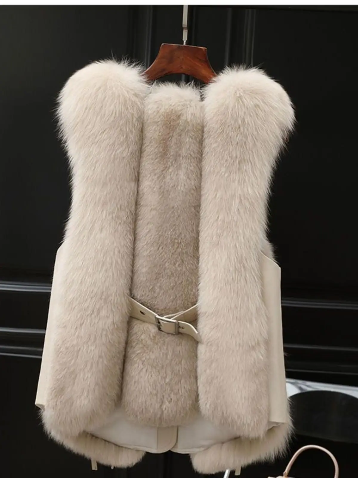 Jeune Sle ort fourrure gilet 2024 automne hiver nouveau femmes Faion vêtements d'extérieur décontracté chaleur taille universelle conception asymétrique