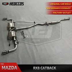 Układ wydechowy Catback HEO ze stali nierdzewnej do Mazda RX8 2008+