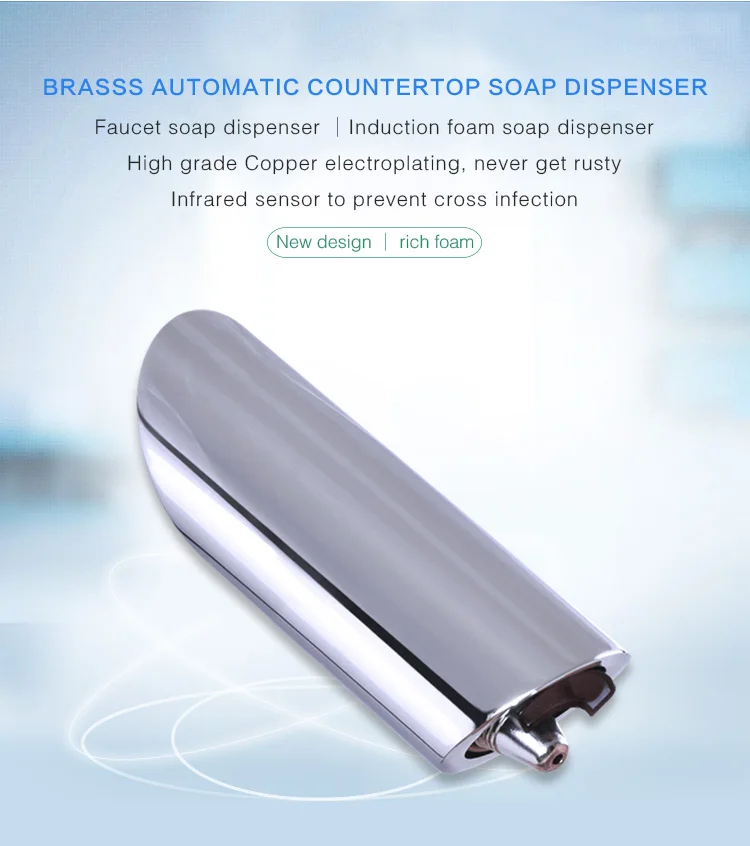 Brass 1L - 5L Wall Mounted Contactless Sensor Automatic Faucet Soap Dispenser For Kitchen Sink