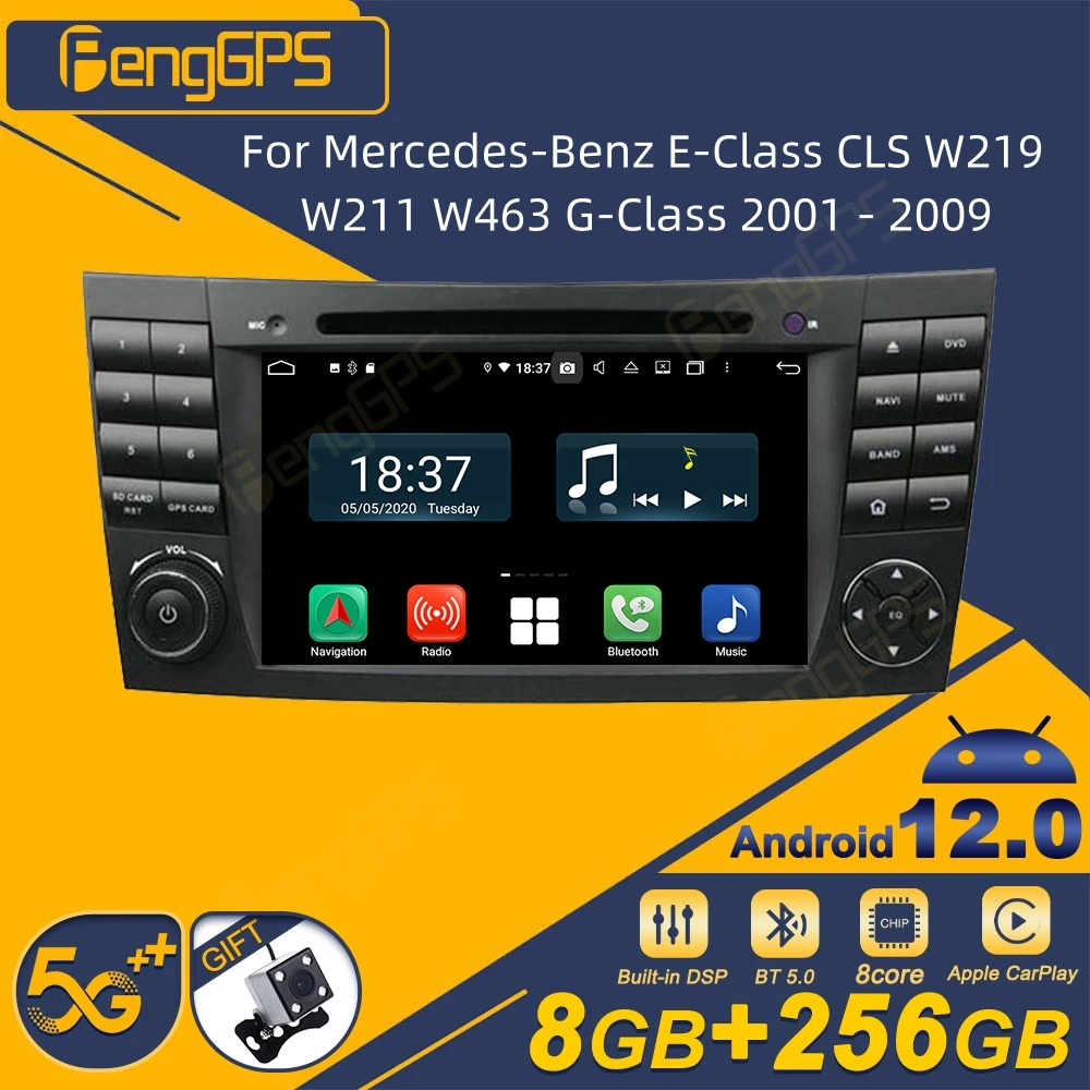 For Mercedes-Benz E-Class CLS W219 W211 W463 G-Class 2001 - 2009 Android Car Radio 2Din Stereo Receiver Autoradio Multimedia