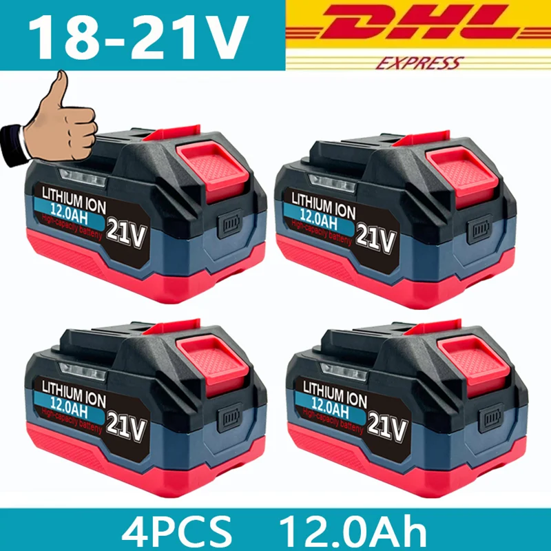 21V Lithium Batterij 6.0Ah 9.0Ah 12.0Ah Capaciteitsindicator Oplaadbaar Voor Makita 18V Batterij Pin Power Tool DDF487 BL1850 BL1860 - afbeelding 1