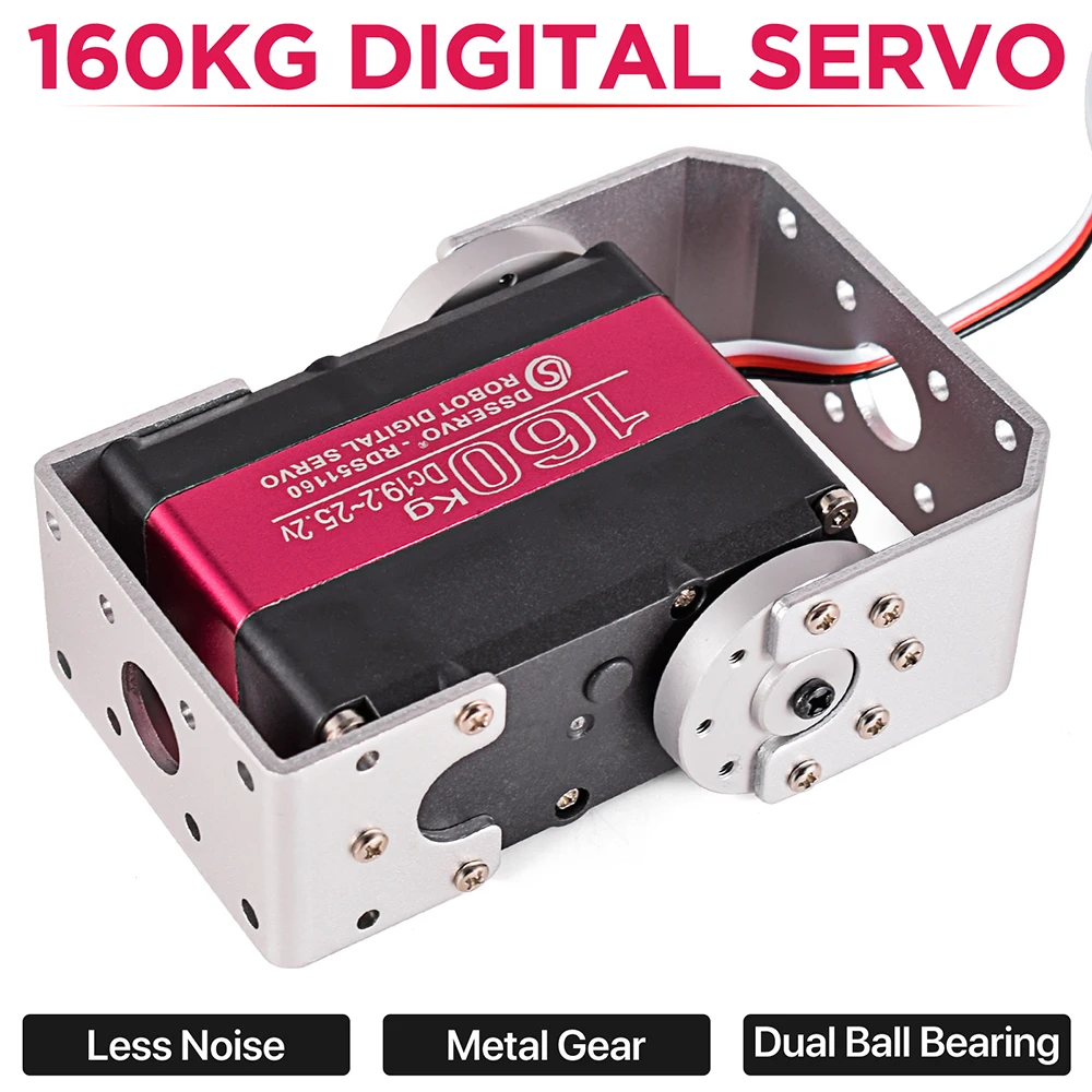 Rc Digitale Servo Ds51160/Rds51160 160Kg 24V Standaard Servo 180 ° /270 ° Hoog Koppel Servo Voor Fpv Drone Auto Robot
