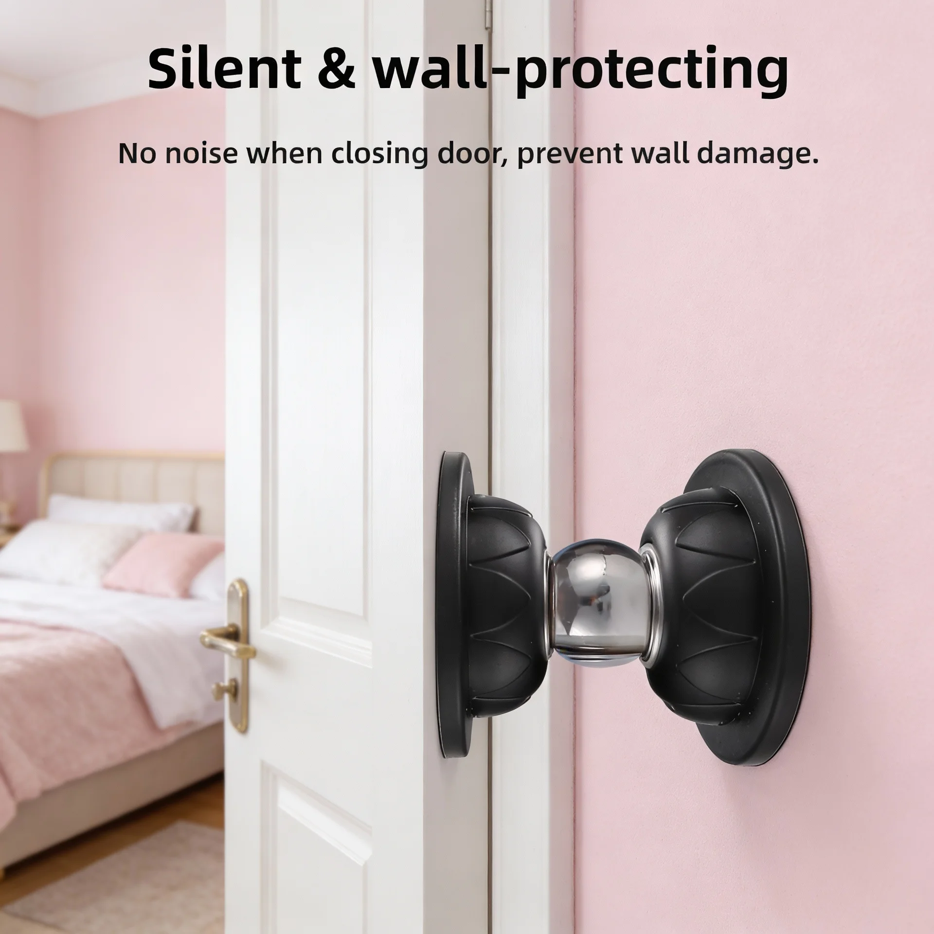 

Silicone Anti-Collision Door Stopper Touch-Sensitive with Strong Magnetic Mute Feature for Hotel And Household Use