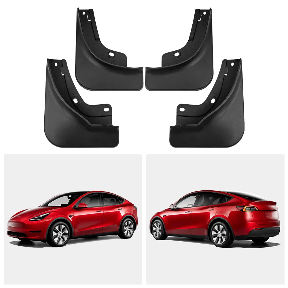 Per Tesla Model Y 2021-2024 black car mudguard riduce la polvere Resist tire dirt accessori per auto strumenti