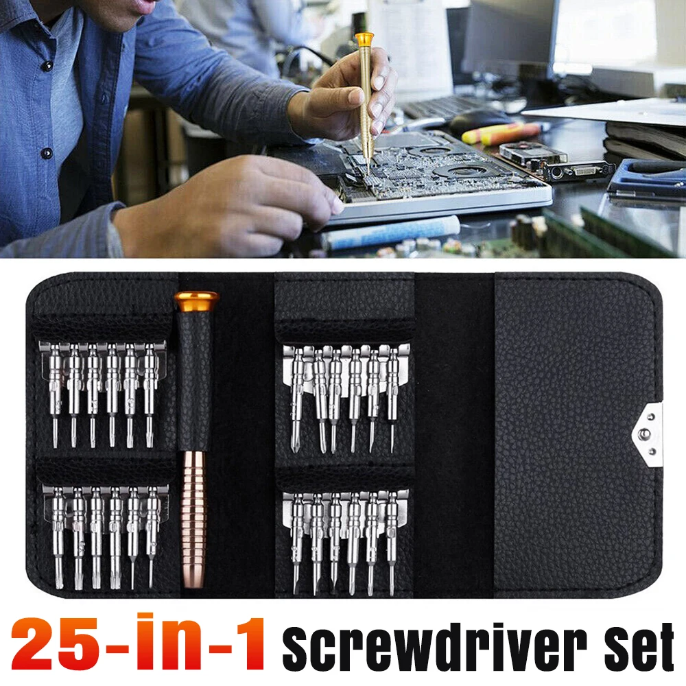 25 in 1 Precision Screwdriver Set Tool Kit Mini Small Torx Repair Fix for Laptop