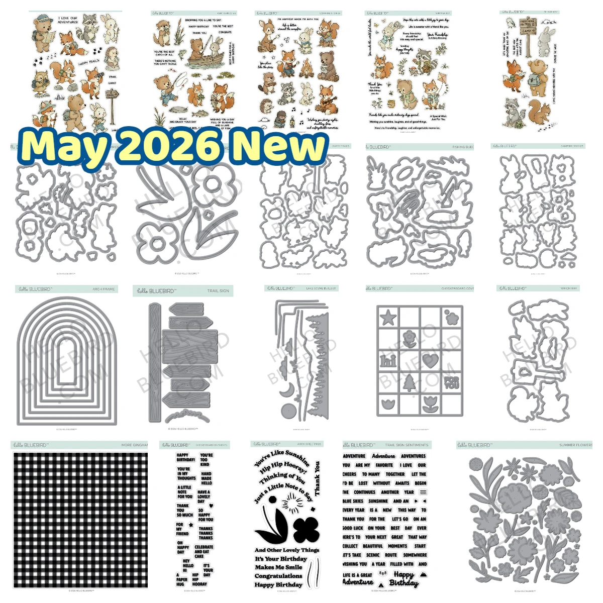 May 2026 New Summer Flowers Die Happy Trails Metal Cutting Dies DIY Scrapbooking Crafts Maker Photo Template Handmade Decoratio