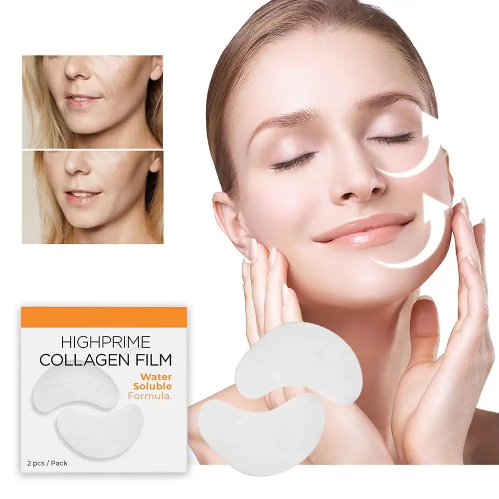 Mascarilla de ojos soluble en agua con colágeno, 30 piezas, desalinización de líneas finas alrededor de las bolsas de los ojos, hidratante, estiramiento de la piel de los ojos