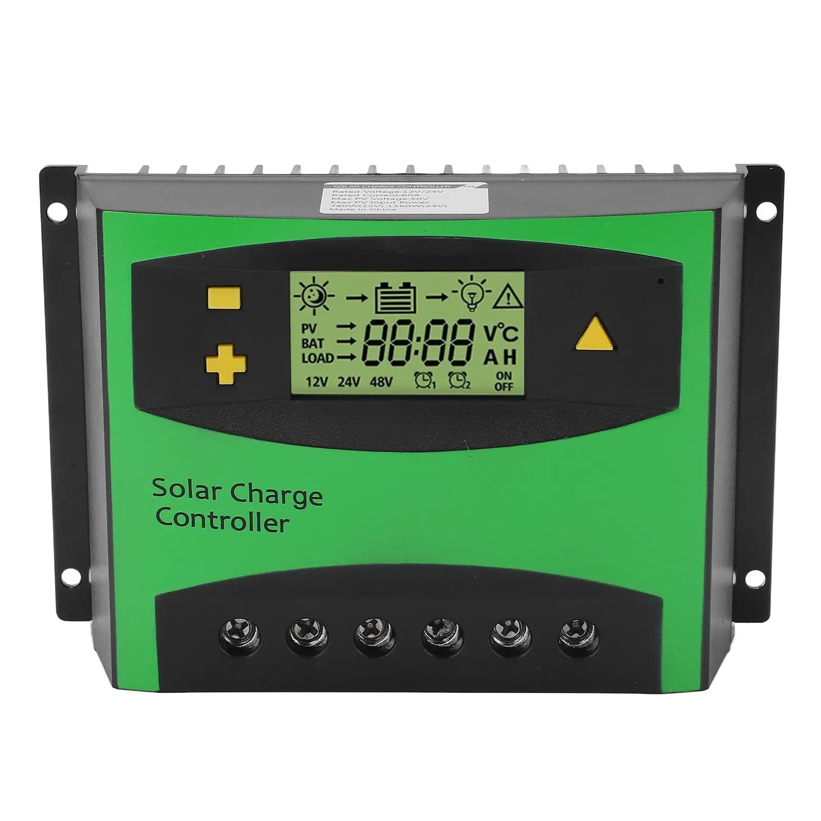 

60A 12V 24V Solar Charge Controller LCD Display PWM Regulator for home RV