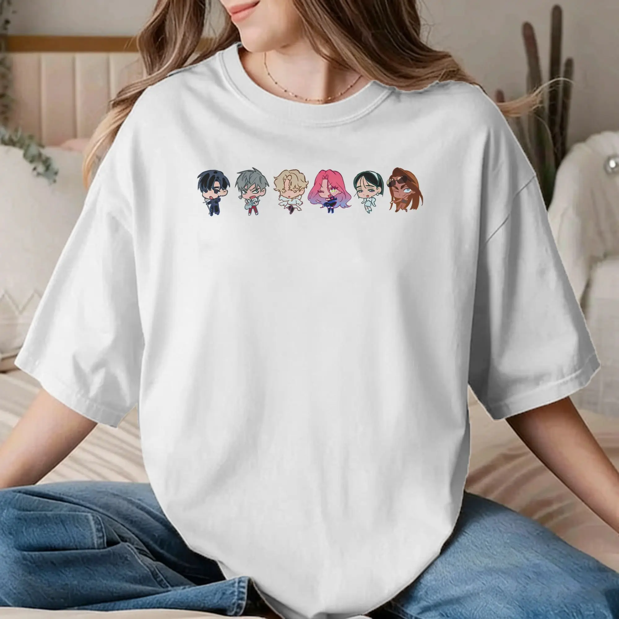Alien Stage Anime T-Shirts for Men Women Mizi Sua Till Ivan Hyuna Luka Funny Cotton Tee Shirt Round Neck T Shirts Summer Clothes